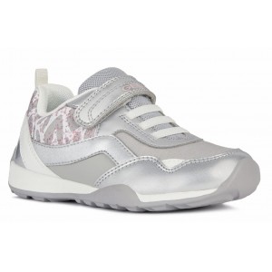 Sneakers Geox J Jocker Plus Girl Silver White Sneakers Geox J Jocker Plus Girl Silver White