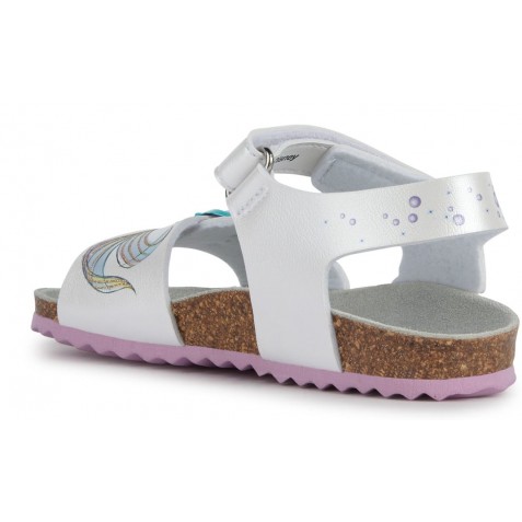 Sandale Geox J Adriel J358MA 000NF C1044 White Aquamarine