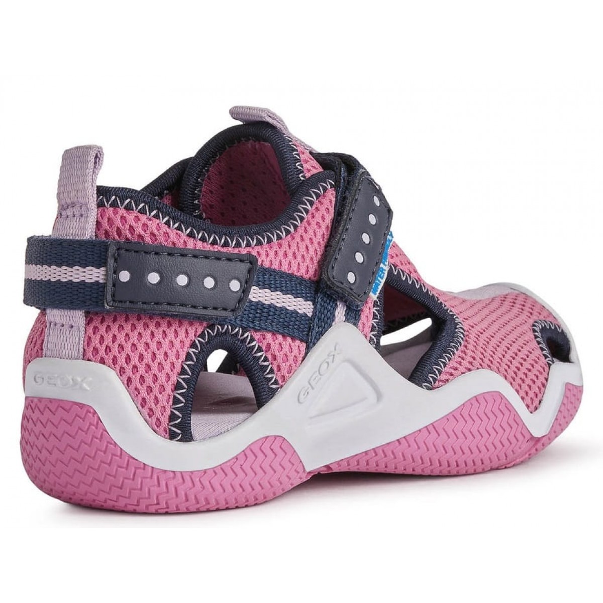 Sandale Geox J Wader J1508A 01454 C8NF4 Fuchsia Navy Copii, Piele