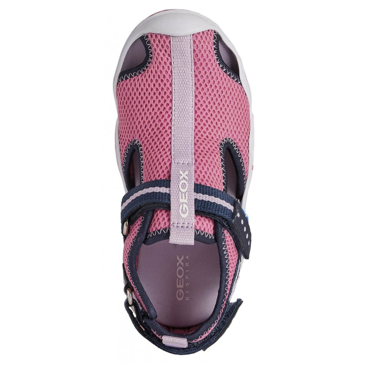 Sandale Geox J Wader J1508A 01454 C8NF4 Fuchsia Navy Copii, Piele