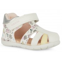 Sandale Geox B Elthan Girl B451QD 000BC C0653 White Multicolor Sandale Geox B Elthan Girl B451QD 000BC C0653 White Multicolor