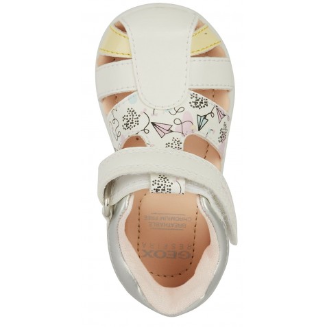 Sandale Geox B Elthan Girl B451QD 000BC C0653 White Multicolor