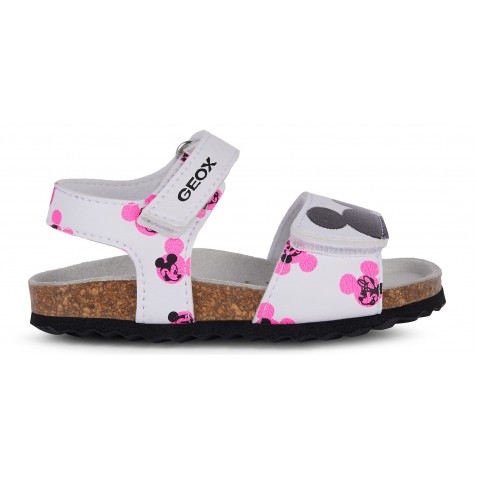 Sandale Geox B Sandal Chalki Girl B452RB 000BC C1441 White Fluofuchsia
