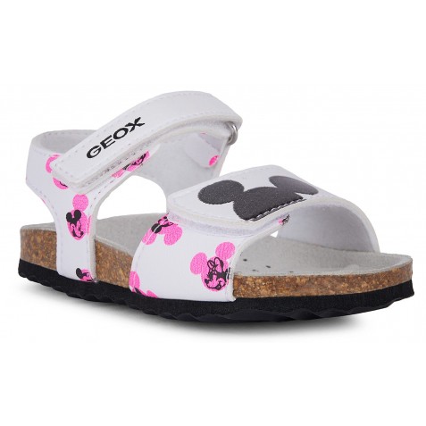 Sandale Geox B Sandal Chalki Girl B452RB 000BC C1441 White Fluofuchsia