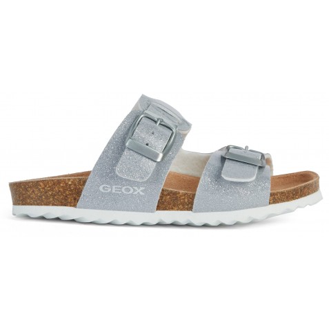 Şlapi Geox J Adriel Girl J358ME 000KC C1007 Silver