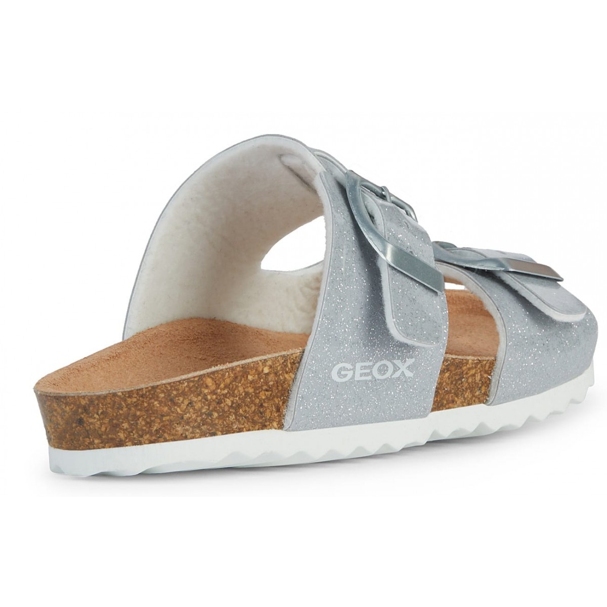 Şlapi Geox J Adriel Girl J358ME 000KC C1007 Silver Copii, Argintiu