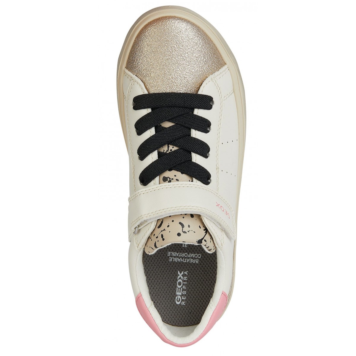 Sneakers Geox J Gisli Girl J454ND 0BCQD C1M2U Lt Ivory Platinum