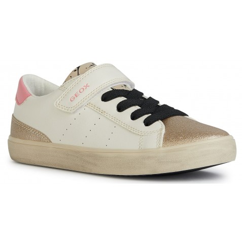 Sneakers Geox J Gisli Girl J454ND 0BCQD C1M2U Lt Ivory Platinum Sneakers Geox J Gisli Girl J454ND 0BCQD C1M2U Lt Ivory Platinum