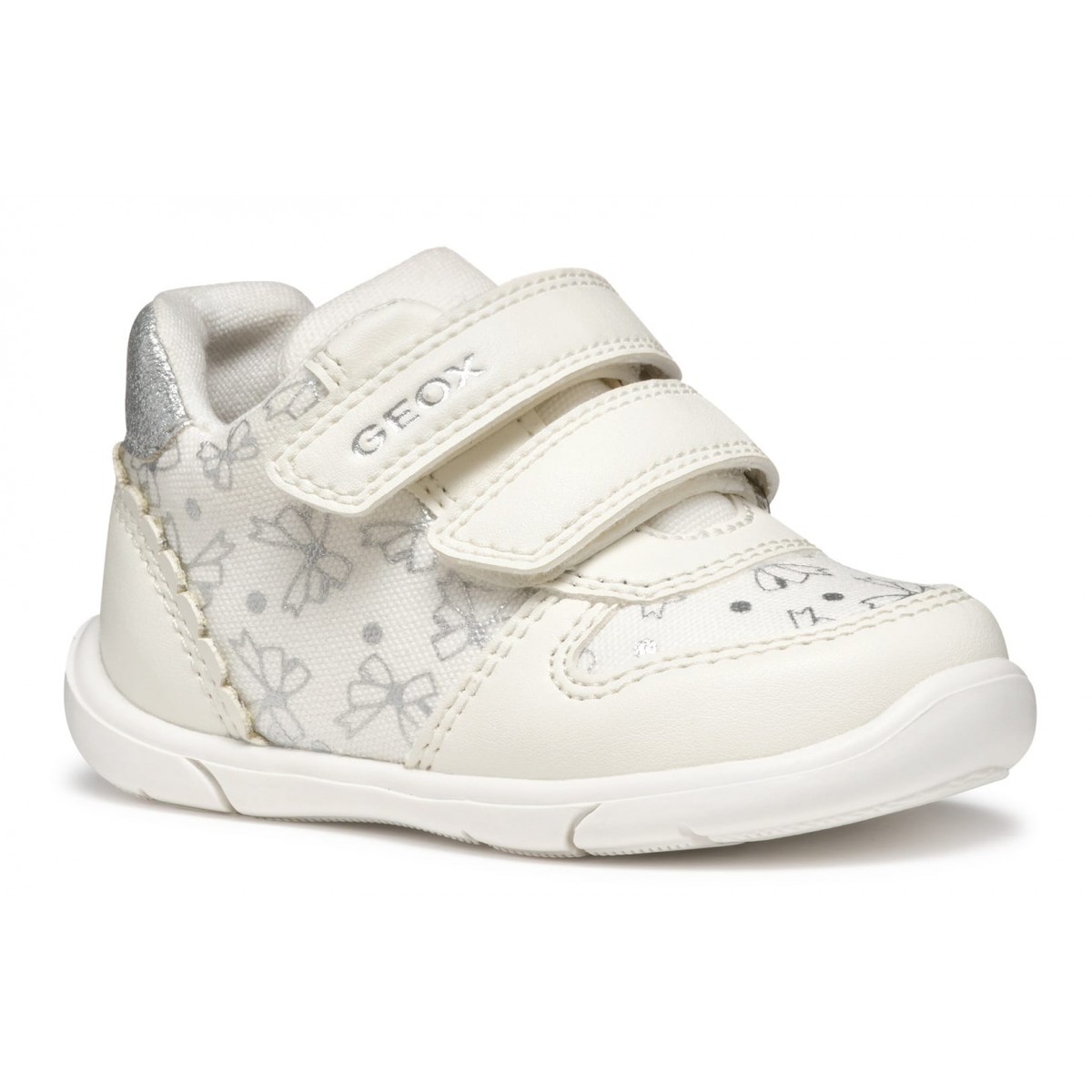Sneakers Geox B Zapito A Tela Stamp Gbk B556Da 0Aw54 C0007 White