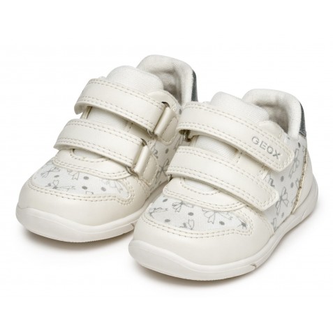 Sneakers Geox B Zapito A Tela Stamp Gbk B556Da 0Aw54 C0007 White Silver