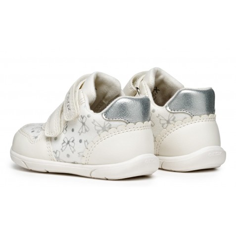 Sneakers Geox B Zapito A Tela Stamp Gbk B556Da 0Aw54 C0007 White Silver