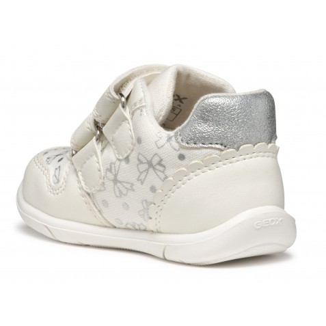 Sneakers Geox B Zapito A Tela Stamp Gbk B556Da 0Aw54 C0007 White Silver