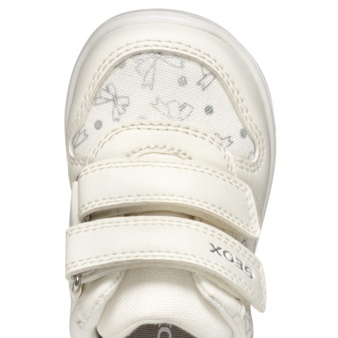 Sneakers Geox B Zapito A Tela Stamp Gbk B556Da 0Aw54 C0007 White Silver