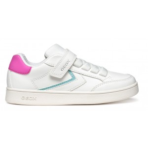 Sneakers Geox J Eclyper B Geobuck Tessuto J55Lrb 05411 C0563 White Fuchsia