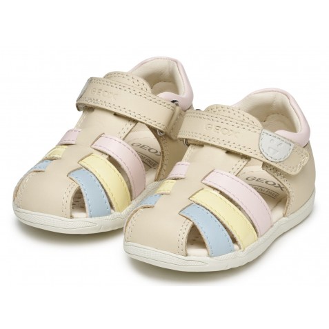 Sandale Geox B S Macchia G B Nap Ver Sin B254Wb 08502 C1M2M Lt Ivory Lt Yellow