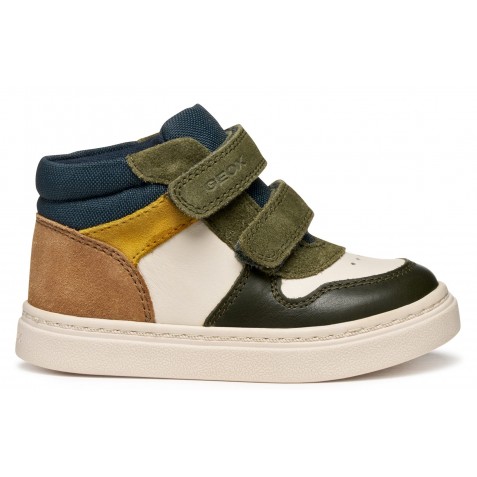 Ghete Geox B Nashik B465NA 08522 C1M3X Lt Ivory Dk Green