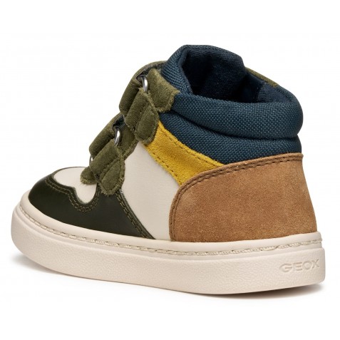 Ghete Geox B Nashik B465NA 08522 C1M3X Lt Ivory Dk Green