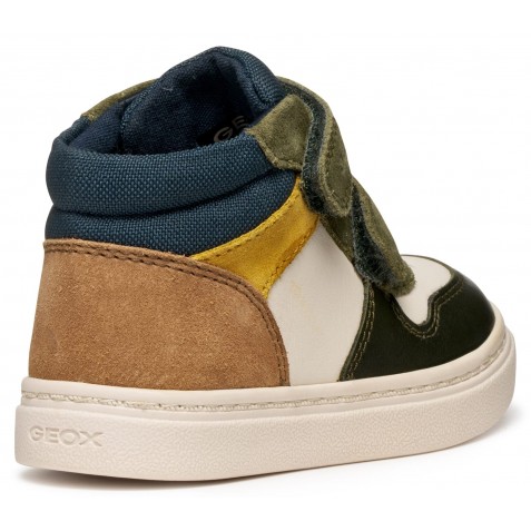 Ghete Geox B Nashik B465NA 08522 C1M3X Lt Ivory Dk Green