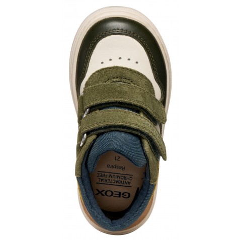 Ghete Geox B Nashik B465NA 08522 C1M3X Lt Ivory Dk Green