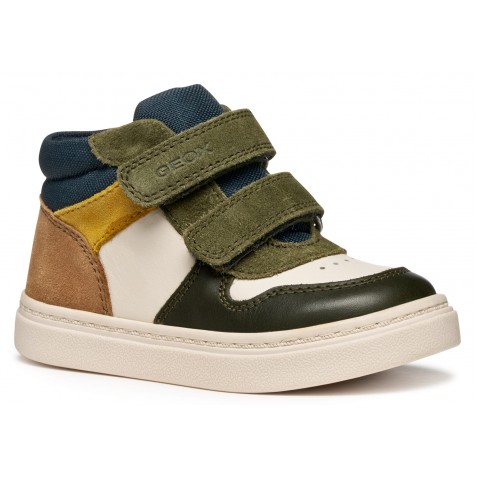 Ghete Geox B Nashik B465NA 08522 C1M3X Lt Ivory Dk Green