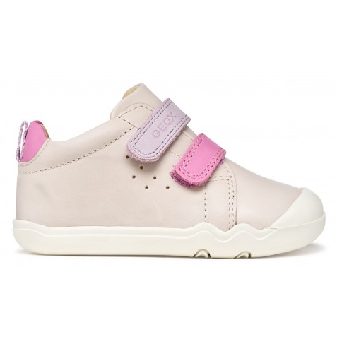 Sneakers barefoot Geox B Steppieup B4663A 000CL C1698 Ivory Dk Pink