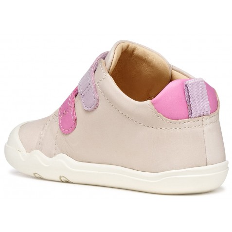 Sneakers barefoot Geox B Steppieup B4663A 000CL C1698 Ivory Dk Pink