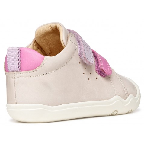 Sneakers barefoot Geox B Steppieup B4663A 000CL C1698 Ivory Dk Pink