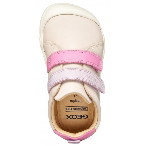 Sneakers barefoot Geox B Steppieup B4663A 000CL C1698 Ivory Dk Pink