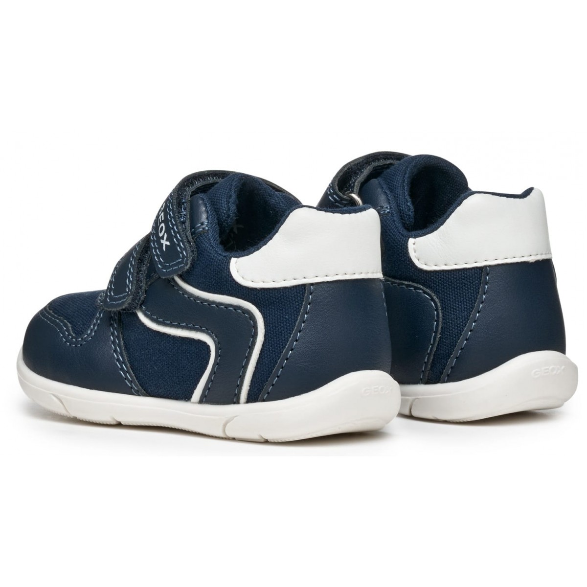 Sneakers Geox B Zapito B556CA 05410 C4211 Navy White Copii, Piele