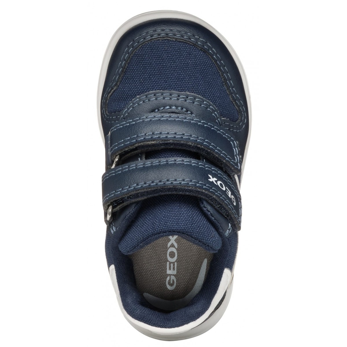 Sneakers Geox B Zapito B556CA 05410 C4211 Navy White Copii, Piele