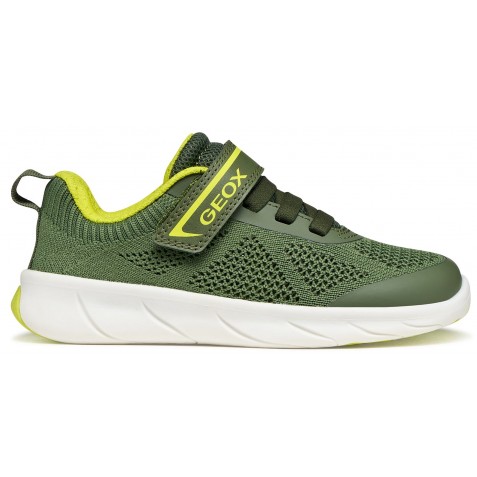 Sneakers barefoot Geox J Foot Run J65PDB 06K9J C0914 Military Lime