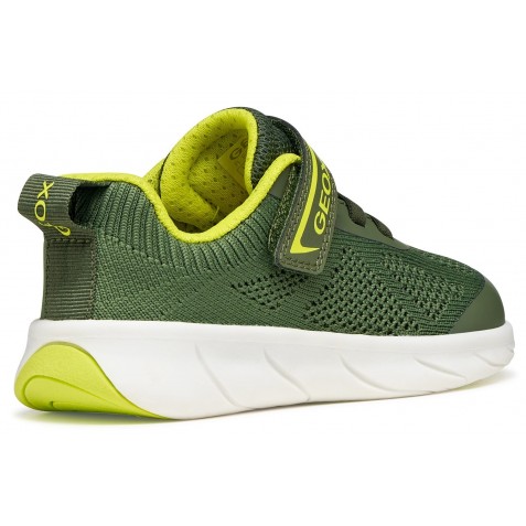 Sneakers barefoot Geox J Foot Run J65PDB 06K9J C0914 Military Lime