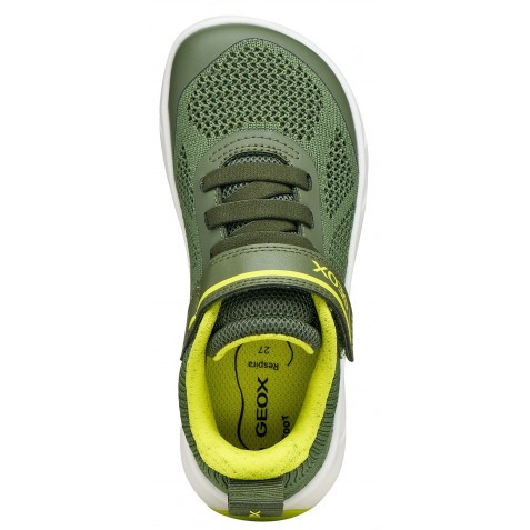 Sneakers barefoot Geox J Foot Run J65PDB 06K9J C0914 Military Lime