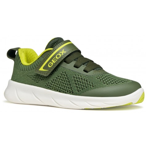 Sneakers barefoot Geox J Foot Run J65PDB 06K9J C0914 Military Lime
