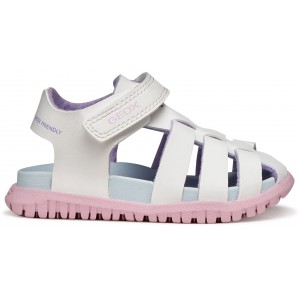 Sandale Geox B Sandal Fusbetto B556BA 000BC C0406 White Pink