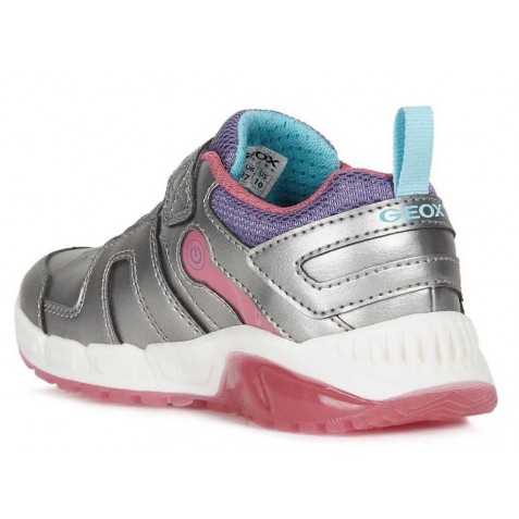 Sneakers Geox J Spaziale Girl Dark Silver Fuchsia Sneakers Geox J Spaziale Girl Dark Silver Fuchsia