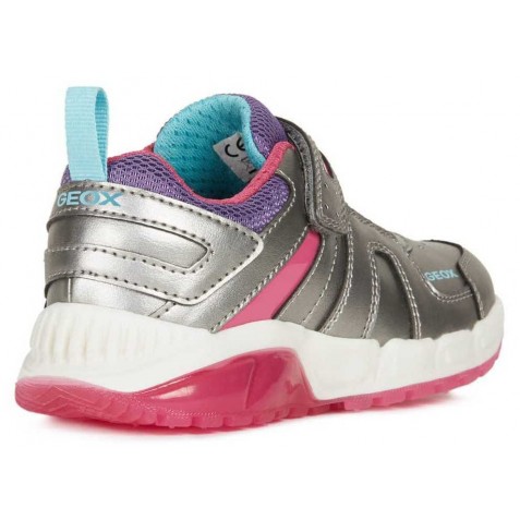 Sneakers Geox J Spaziale Girl Dark Silver Fuchsia Sneakers Geox J Spaziale Girl Dark Silver Fuchsia