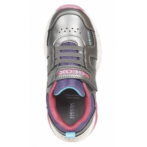 Sneakers Geox J Spaziale Girl Dark Silver Fuchsia Sneakers Geox J Spaziale Girl Dark Silver Fuchsia