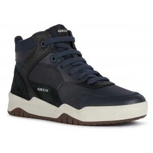 Ghete Geox J Perth Boy Navy Black Ghete Geox J Perth Boy Navy Black