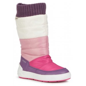 Cizme de zapadă Geox J Sleigh Girl ABX Pink Mauve Cizme de zapadă Geox J Sleigh Girl ABX Pink Mauve