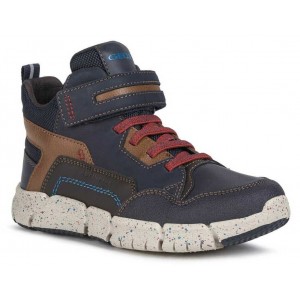 Ghete Geox J Flexyper Boy ABX Navy Dark Red Ghete Geox J Flexyper Boy ABX Navy Dark Red