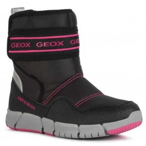 Cizme de zapadă Geox J Flexyper GB Abx A Black Fluo Fuchsia Cizme de zapadă Geox J Flexyper GB Abx A Black Fluo Fuchsia