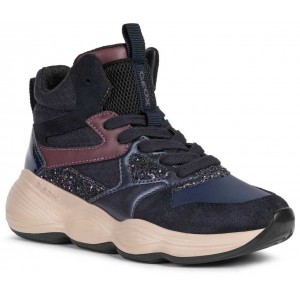 Sneakers Geox J Bubblex Girl Navy Prune Sneakers Geox J Bubblex Girl Navy Prune