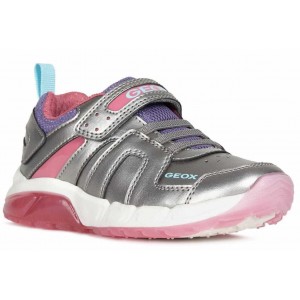 Sneakers Geox J Spaziale Girl Dark Silver Fuchsia Sneakers Geox J Spaziale Girl Dark Silver Fuchsia