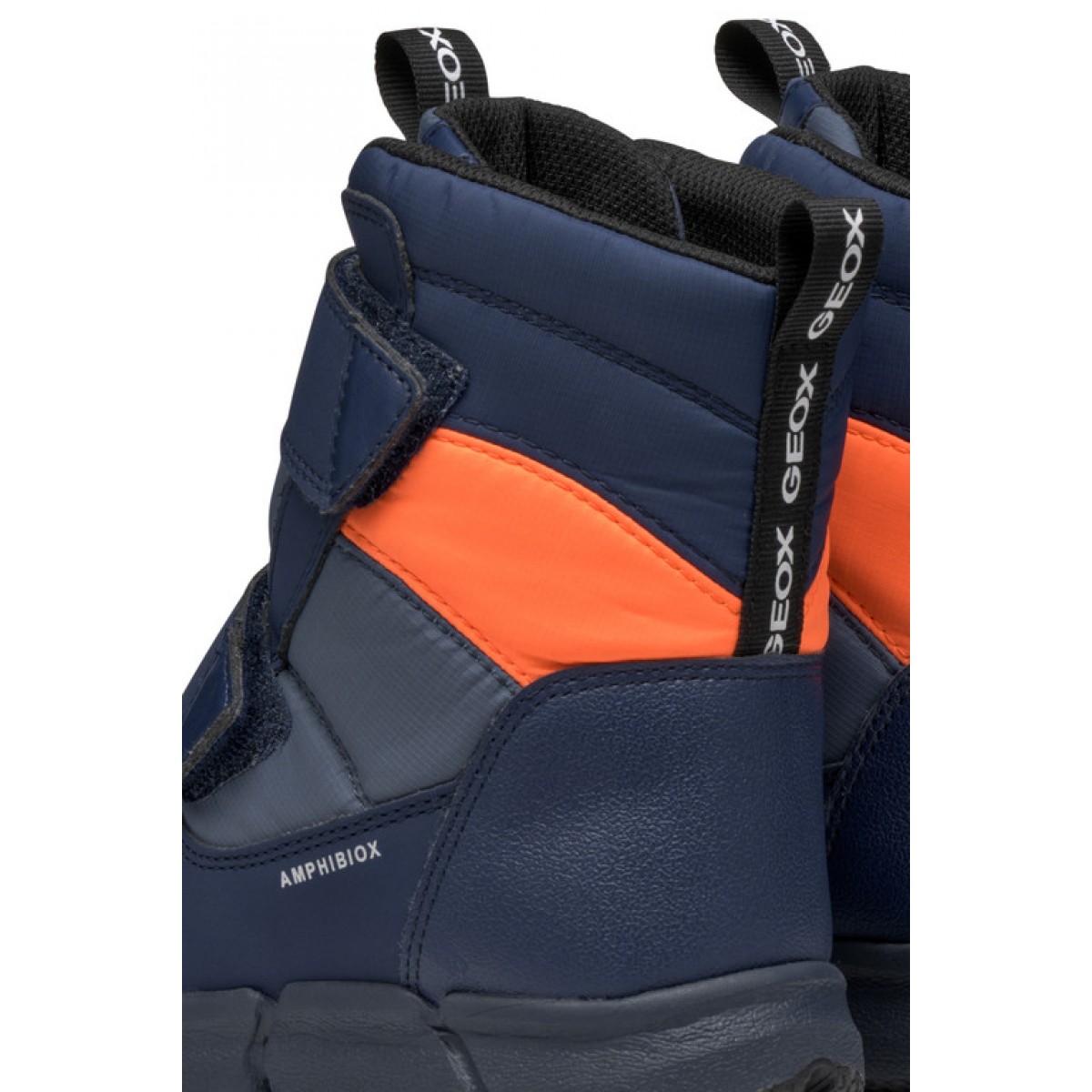 Cizme de zăpadă Geox Flexyper Boy B Abx J169Xc 0Fu50 C4408 Avio Fluoorange,  Copii, Piele Naturala, Negru, Geox