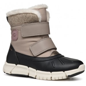 Cizme de zăpadă Geox J Flexyper Girl B Ab J46Apc 054Fu C0533 Dark Beige Black