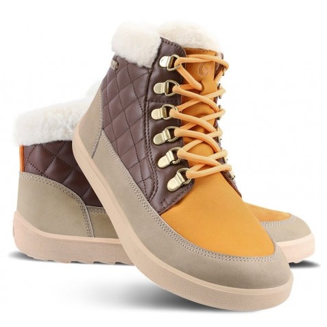 Ghete Barefoot Be Lenka Olivia Taupe Dark Brown Orange