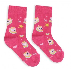 Șosete Barefoot Be lenka Crew Unicorn BubleGum Pink Kids