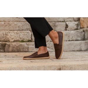 Mocasini Barefoot Be Lenka Buena Dark Brown Beige