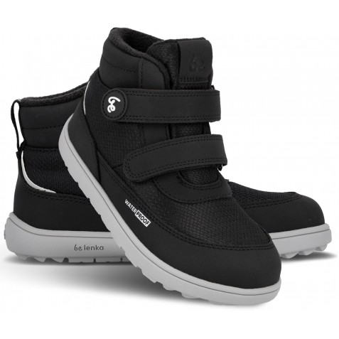 Ghete impermeabile barefoot Be Lenka Zippu Preschool Black Grey